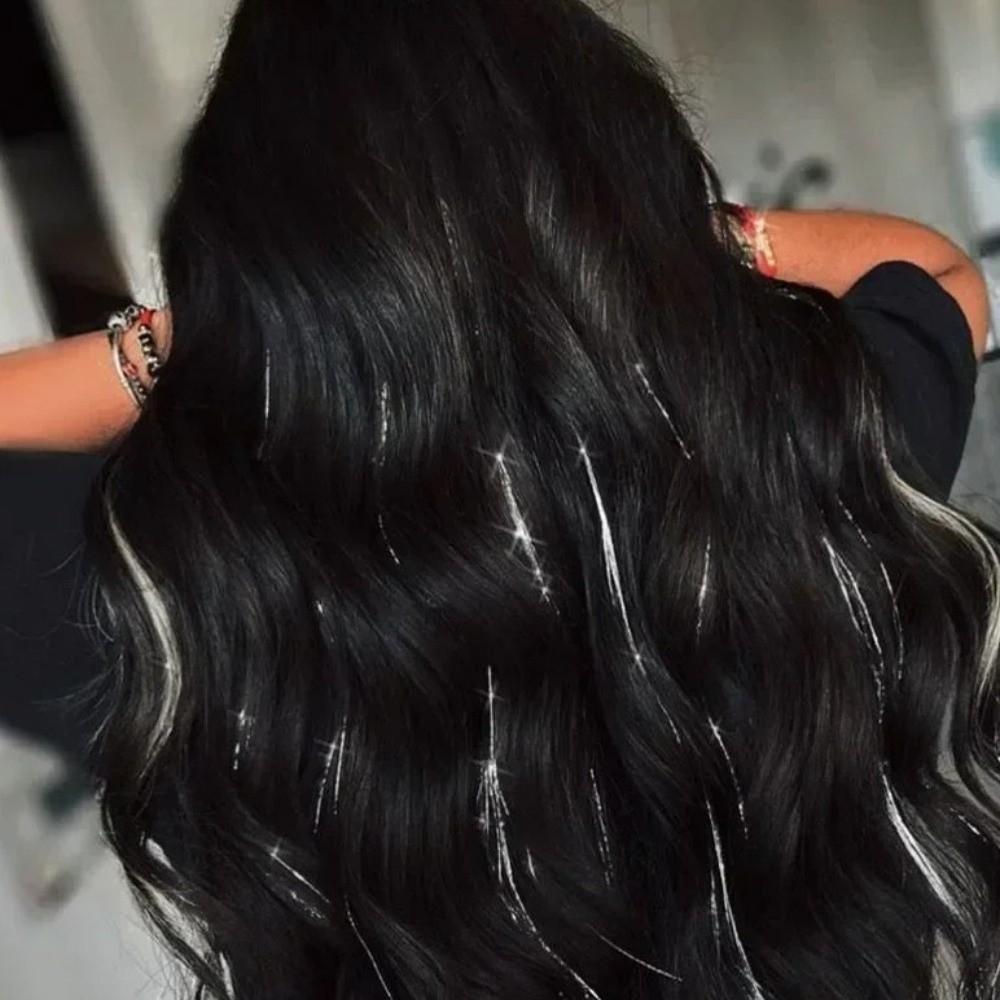 Highlights Clip Clip in Hair Extensions Colored Fairy Hair Hair Highlights Synthetic Long Straight Hair Extension Clip