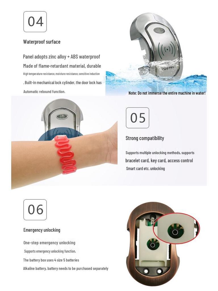 Smart Electronic Lock for Sauna, Bathroom, Drawer, Cabinet, Wardrobe, and Cupboard