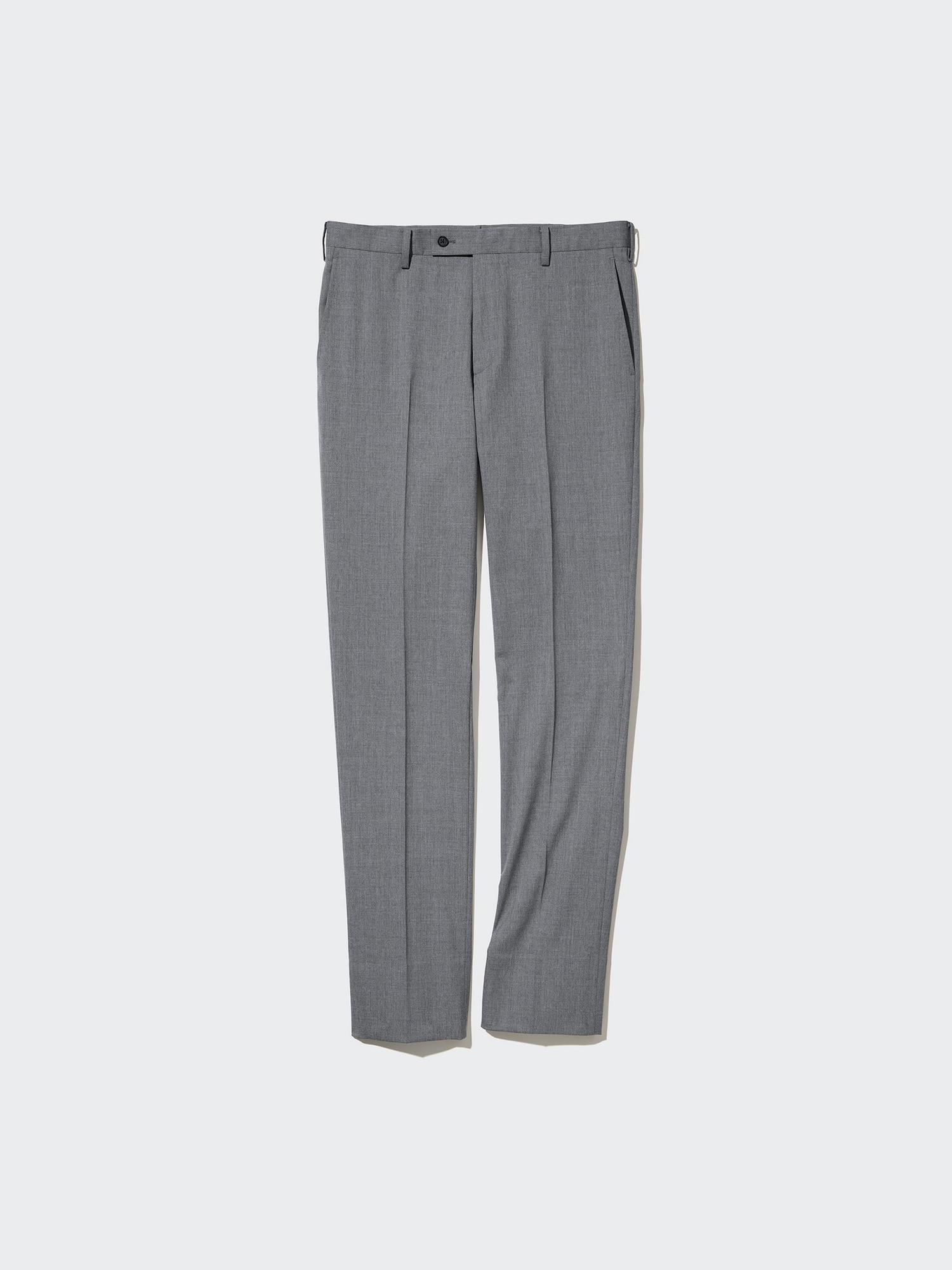 Uniqlo Япония Эластичные шерстяные брюки зауженного кроя 05 GRAY/115