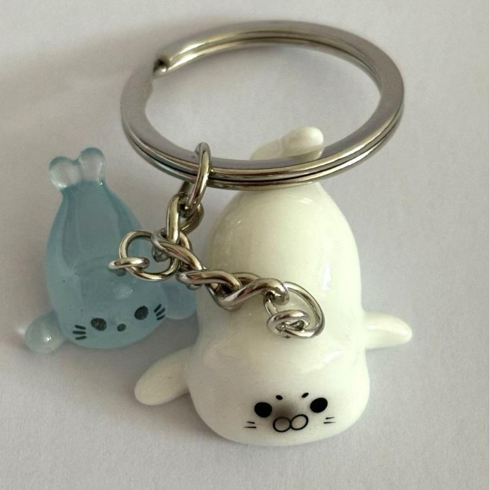 

3D мультяшний морський лев Брелок Смоляний Тримач для ключів Милий тваринний Брелок Для дівчат