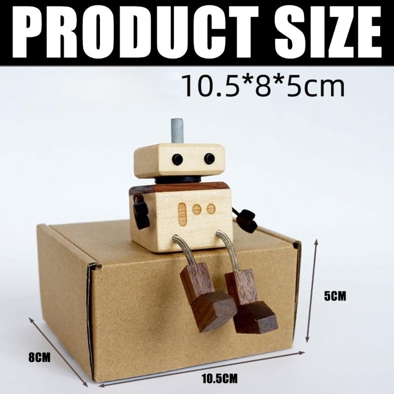 Handmade Wooden Car Decors With Magnetic Base And Swinging Limbs Dashboard Ornament For Home Office Gifts