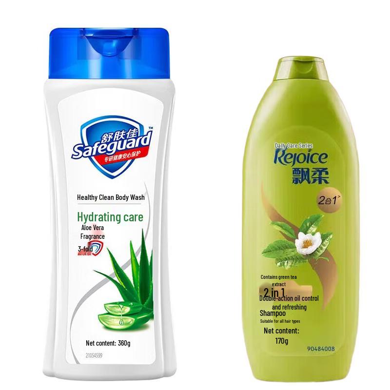 Набор: Гель для душа с алоэ Safeguard и Шампунь Rejoice