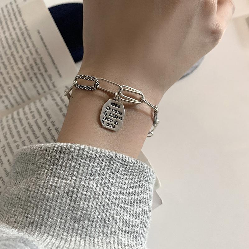 925 Silver Three-Layer Chain Circle Bracelet For Women Simple Exquisite Gift Wedding Accessories