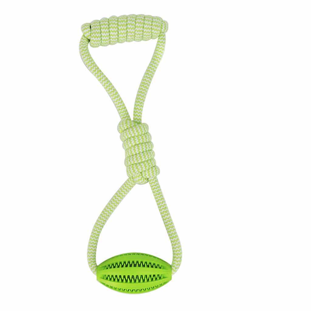 

Pet Dog Puppy Chew Toy Teething Molar Teeth Clean Training Play Tool зелёный