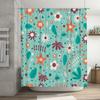 Bright Chic Bathroom Shower Curtain with Floral Patterns Modern Waterproof Decoration for Home Bathrooms Multiple Colors Availab