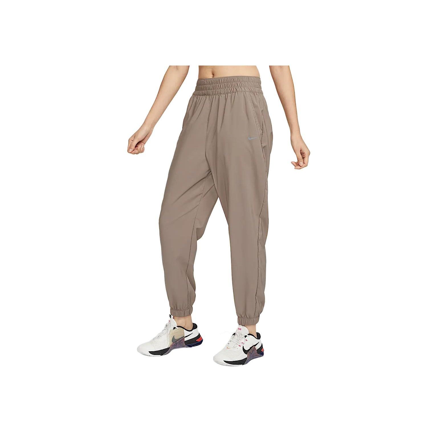 

Nike Dri-Fit One Высокая талия Быстросохнущие модные укороченные брюки женские низ норка-коричневый черный HJ1051-233 M