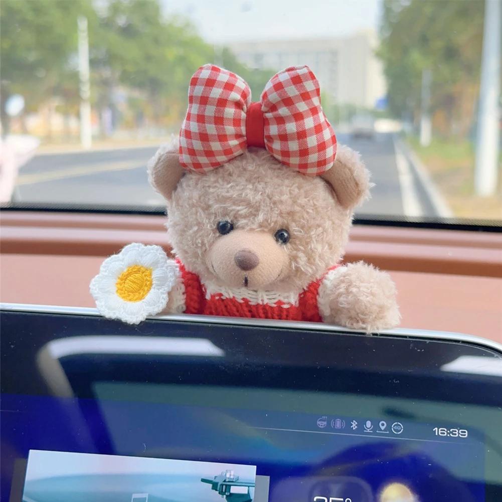 Auto-Innenausstattung, Armaturenbrett-Ornamente, Plüschbär, Auto-Mittelkonsolen-Ornamente, Dekoration, Autozubehör für Zuhause und das Büro, Geschenke