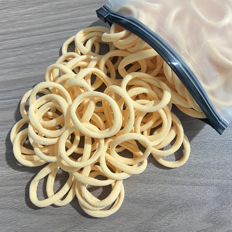 50 Pcs Solid Color Elastic Hair Ties - 4cm Towel Rings for High Ponytails and Hair Accessories