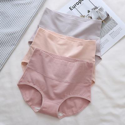 Baumwollslips für Damen High Waist Unterwäsche Übergröße Damen Slips Einfarbig Komfort Damen Dessous