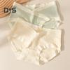 Women Panties Jacquard Mid Waist Seamless Contrast Color Good Breathability Slim Fit Thin Quick Dry Pregnant Postpartum Women Casual Underpants Lady