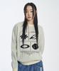 SLOW RECORD HOUSE Universe Logo Knit_Ivory