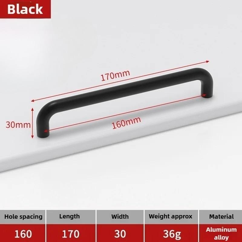 Moderne minimalistische Griffe Schrank Kommoden Massive Aluminiumlegierung Schranktürgriffe Kleiderschrank Schublade Küchenmöbelbeschläge
