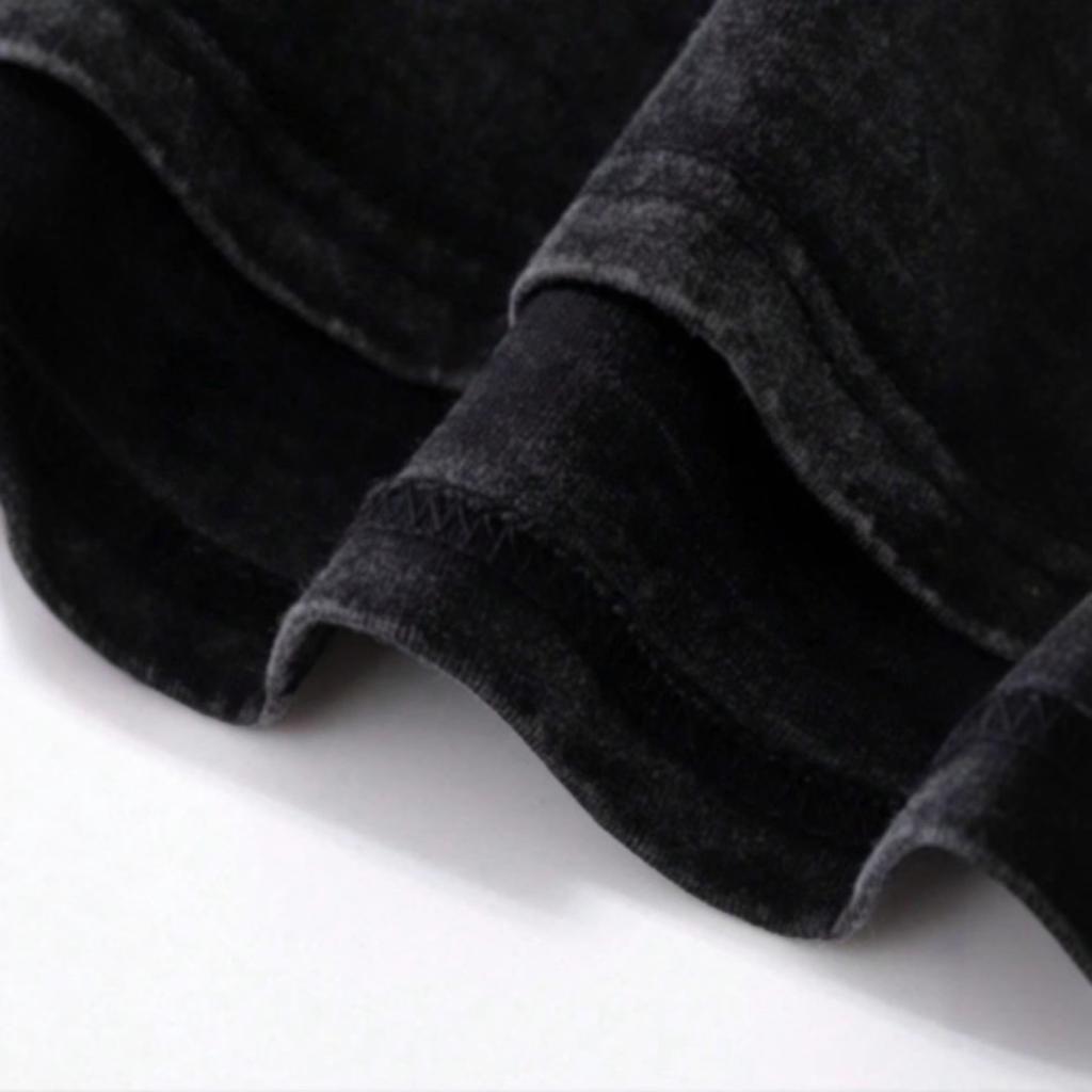 Summer Men's Loose Heavy T-shirt Short-sleeved Retro Old Hip-hop Street Casual Cartoon Printed Top