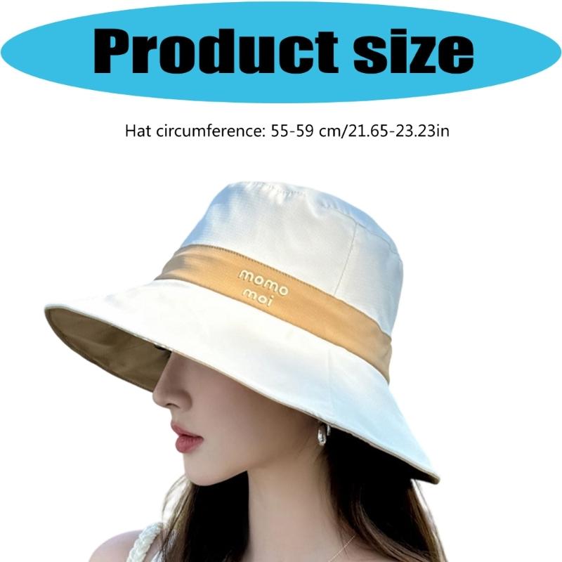 Wide Brims Summer Bucket Hat With Sun Protections Lightweight Polyester Hat For Beach Cycling Travel Outdoor Activities