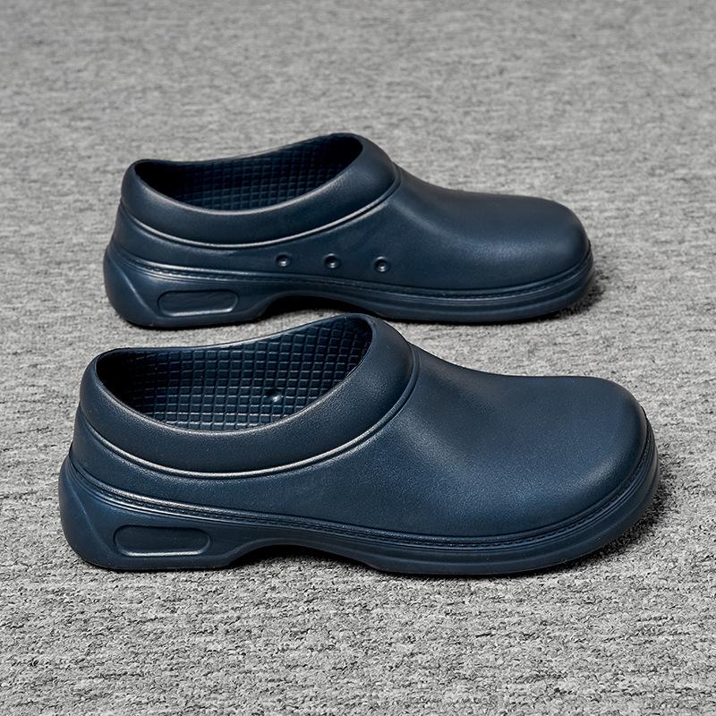 2025 Men's Work Slippers Summer Comfortable Breathable Sandals Chef Kitchen Protection Waterproof Oil-proof Work Shoes Unisex
