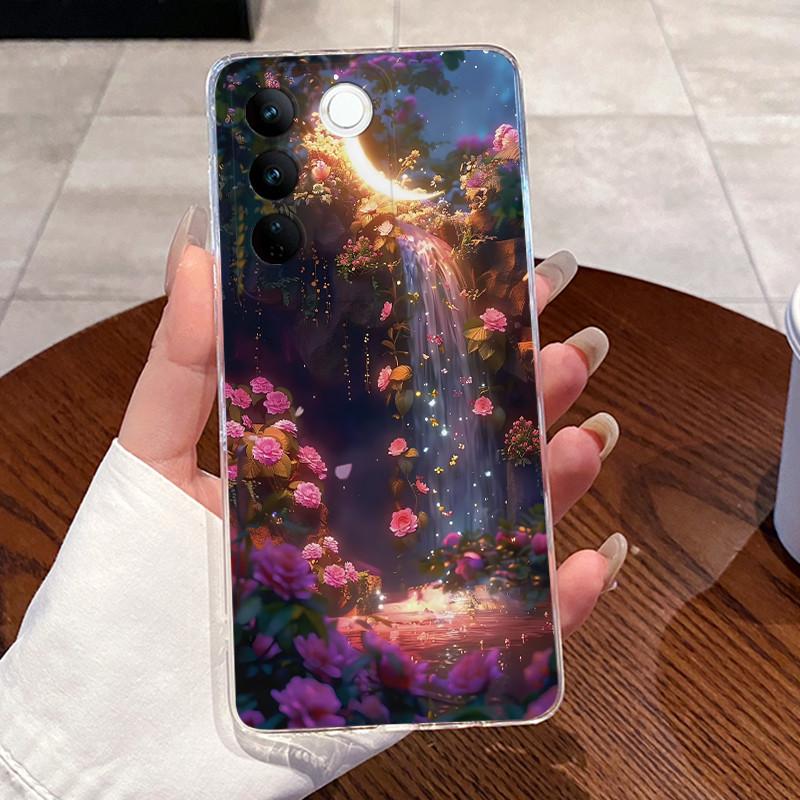 Case For Vivo V25e LATAM V27e V27 V 27 Pro 5G Casing Cute Love Heart Rabbit Funny Cover Clear TPU Silicone Soft Shell Phone Case