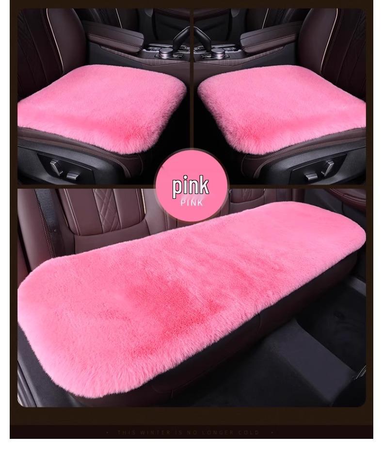 Plush Car Seat Cushion - Thickened, Warm, Universal for All Seasons, 3-Piece Set