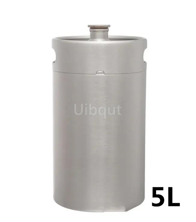 

304 нержавіюча сталь Міні Кег Пиво Growler Портативна пляшка пива Домашнє пиво Виготовлення винного бару Аксесуари Інструмент для пивоваріння cornelius