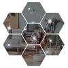 6p200mm Hexagon Mirror Wall Sticker Decal Home Decor DIY Big Acrylic Self-Adhesive Art Wall Mirrors Model Decoration 200mm Large