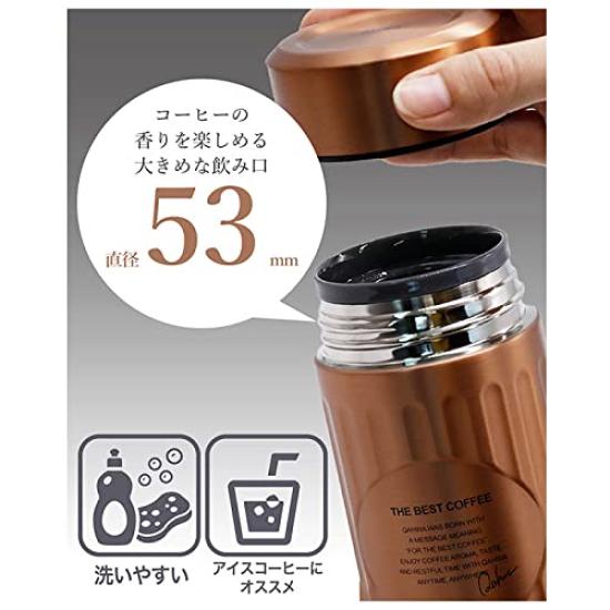 CB JAPAN Water Bottle Graphite Gray 420ml Direct Drinking Antibacterial QAHWA Coffee Bottle Double-Layer Vacuum-Sealed