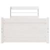 Bed Frame with Headboard Without Mattress White 90x190 Cm