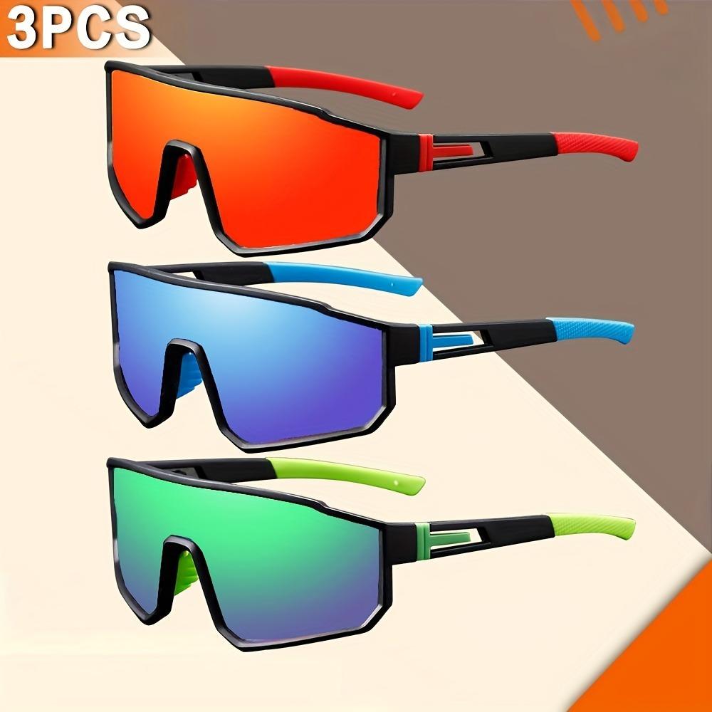 3pcs Casual PC Polycarbonate Mirrored Glasses Fashionable for Men Women Festival Gift