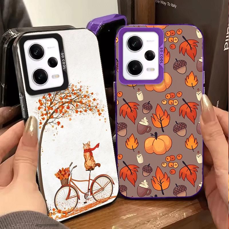 Pumpkin Happy Fall Autumn Soft Phone Case for Xiaomi Redmi Note 13 14 15 Pro Plus 12S 12 11S 11 11T 10S 10 Shockproof Cover Back