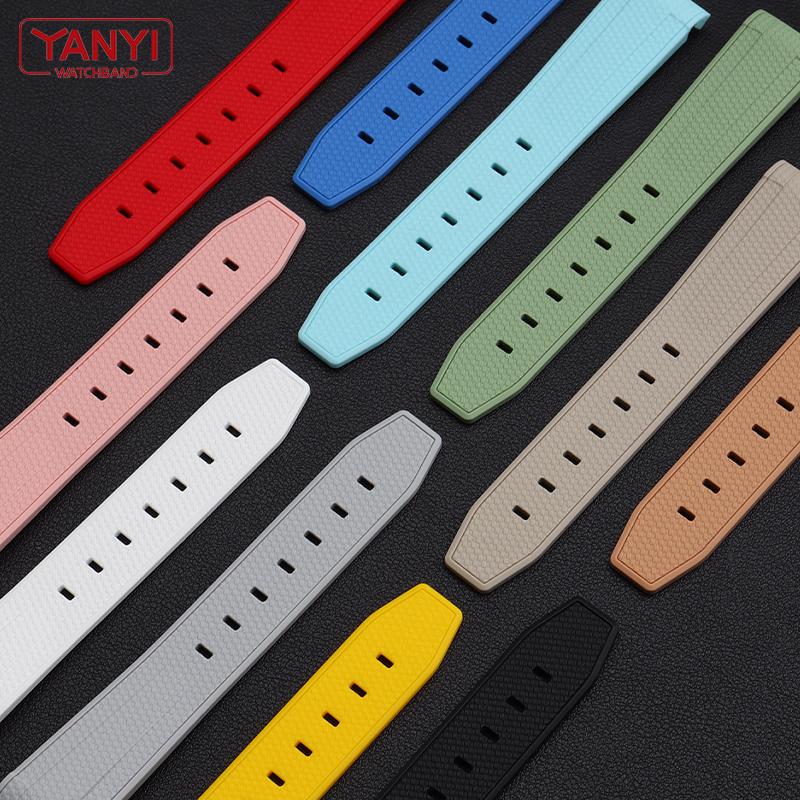 Rubber Watchband for Rolex Omega X Swatch Joint MoonSwatch Constellation Waterproof Sports 20mm Watch Strap Curved End Band