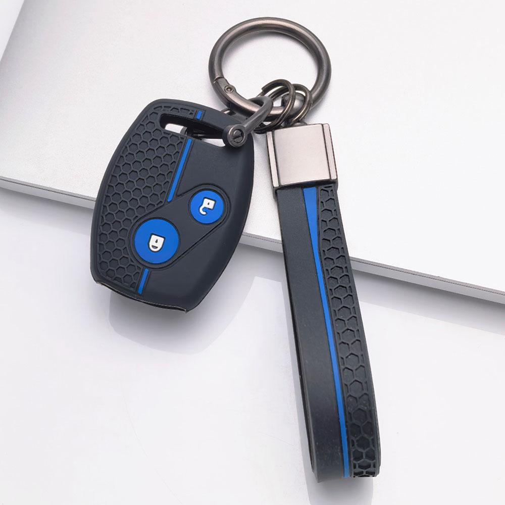 Soft Silicone Car Key Cover Keychain For Honda 7th 8th Gen Accord CRV Odyssey Fit City Civic And Classic Old Model Anti-Scratch Guard