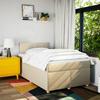 VidaXL Sommier à lattes de lit avec matelas Crème 120x200 cm Tissu 3286652