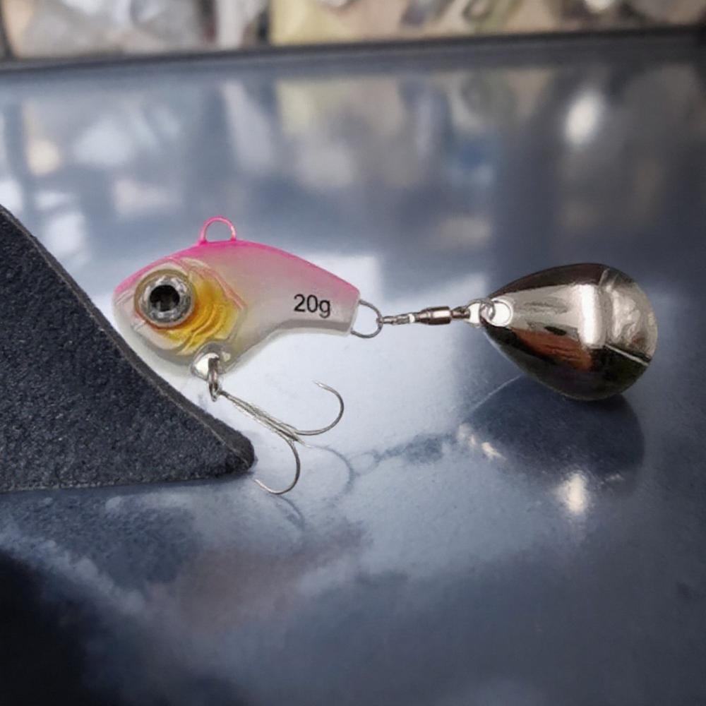 20g Metal Mini VIB Fishing Lure with Spoon Crankbait Vibration Spinner Tackle Pin Fish Hooks Sinking Bait