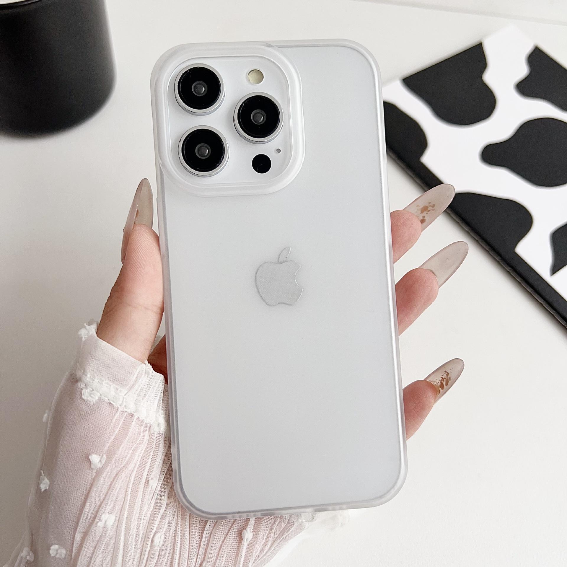 

Матовый полупрозрачный чехол для телефона iPhone 16E 16 E 15 Pro Max 14 Plus 13 12 11 iPhone16 16Plus 16Pro силиконовый черный чехол для телефона аксессуары For iPhone 16e белый