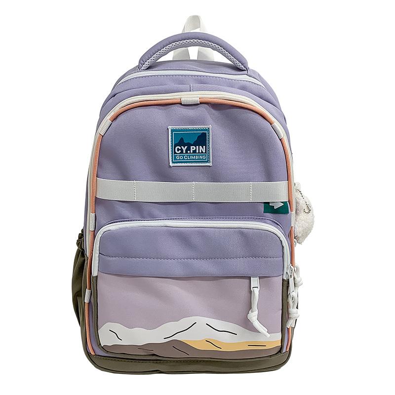 Backpack Girls Large Capacity Student School Bag New High School Student Simple Casual Backpack
