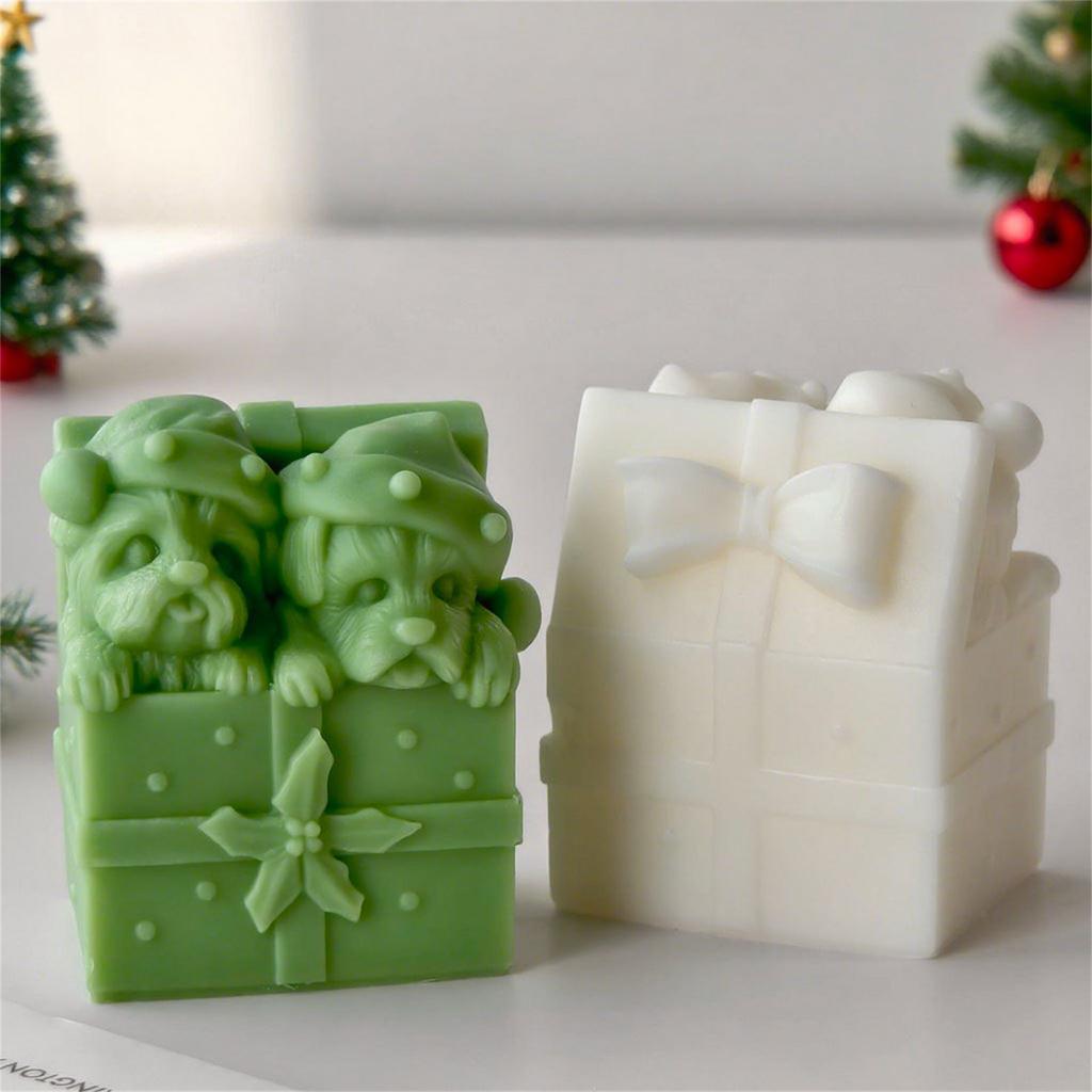 Silicone Molds Plasters Molds Epoxy Resin Molds Christmas Gift Box Candle Molds Ornament Molds Casting Molds