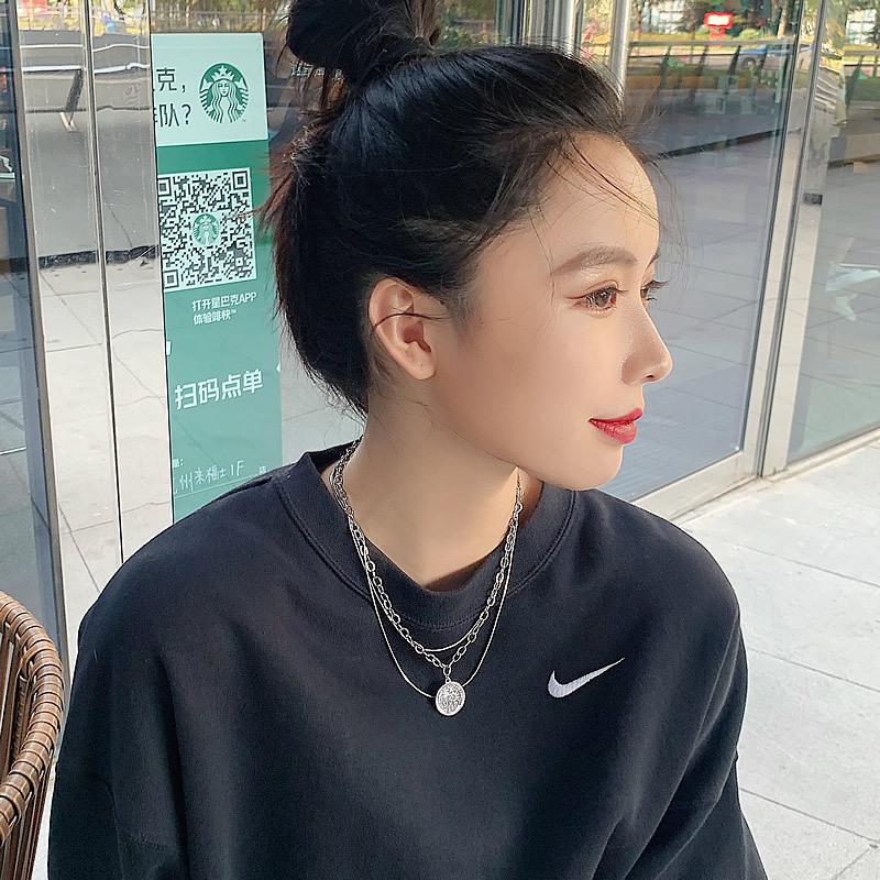 Personality Multi-Layer Stacked Necklace Women'S Fashion Design Sense Sweater Chain Simple Temperament Collarbone Chain