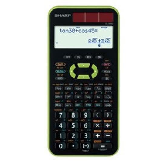 

SHARP Standard Scientific Calculator Pythagoras 384 Function Green Series EL-509J-GX