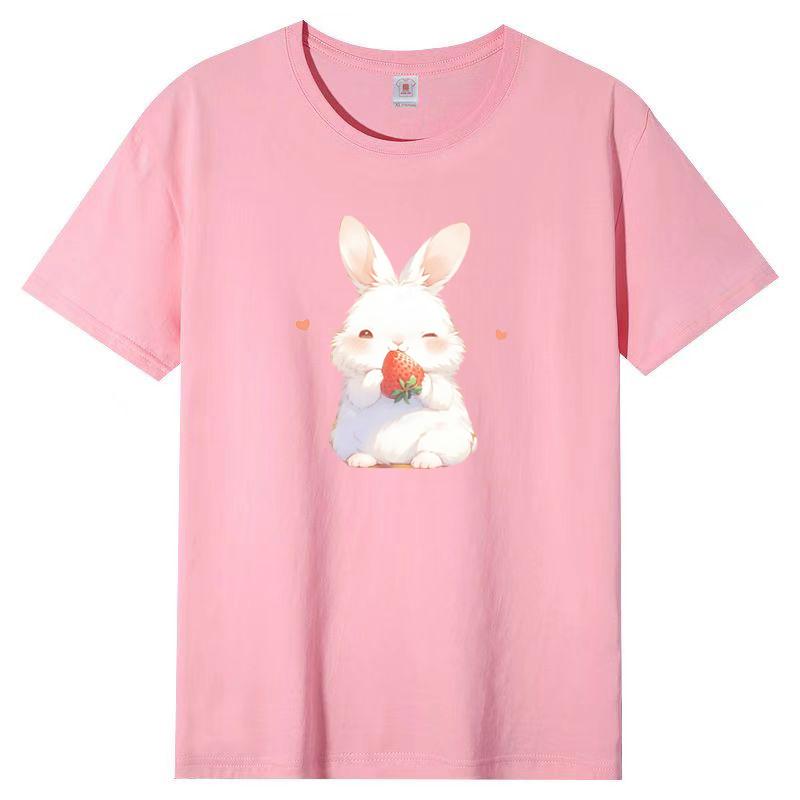 Summer New Short-sleeved T-shirt Female Cotton Loose Korean Cartoon Printing Half-sleeved Blouse