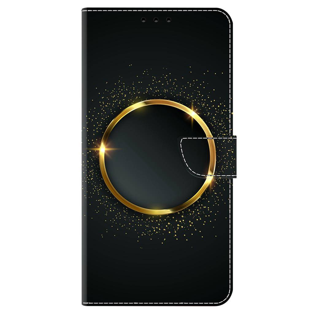 For Samsung Galaxy A24 4G (162.1 x 77.6 x 8.3mm) Case Pattern Print Leather Wallet Phone Cover