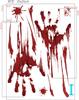 Halloween Decorations Blood Prints Wall Stickers Blood Footprints Ghost Axe Props Easter Stickers Window Stickers