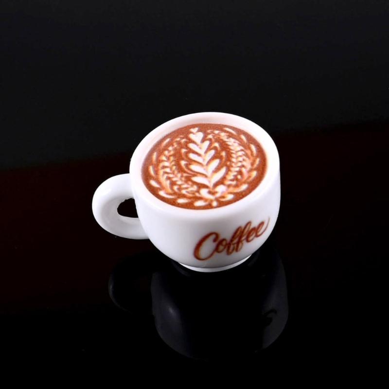 Elegant Resin Coffee Cup Set French Style Dollhouses Decors For Realistic Afternoon Coffee Cup Scene 36 Pieces