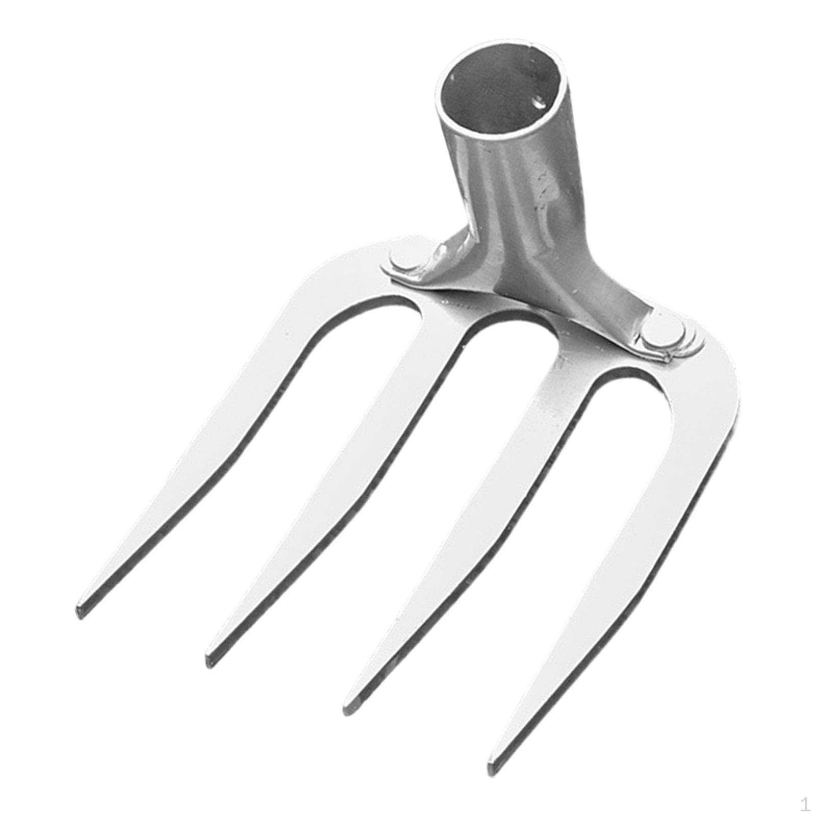 Garden Rake Attachment for Efficient Yard Work 4 Tines Small