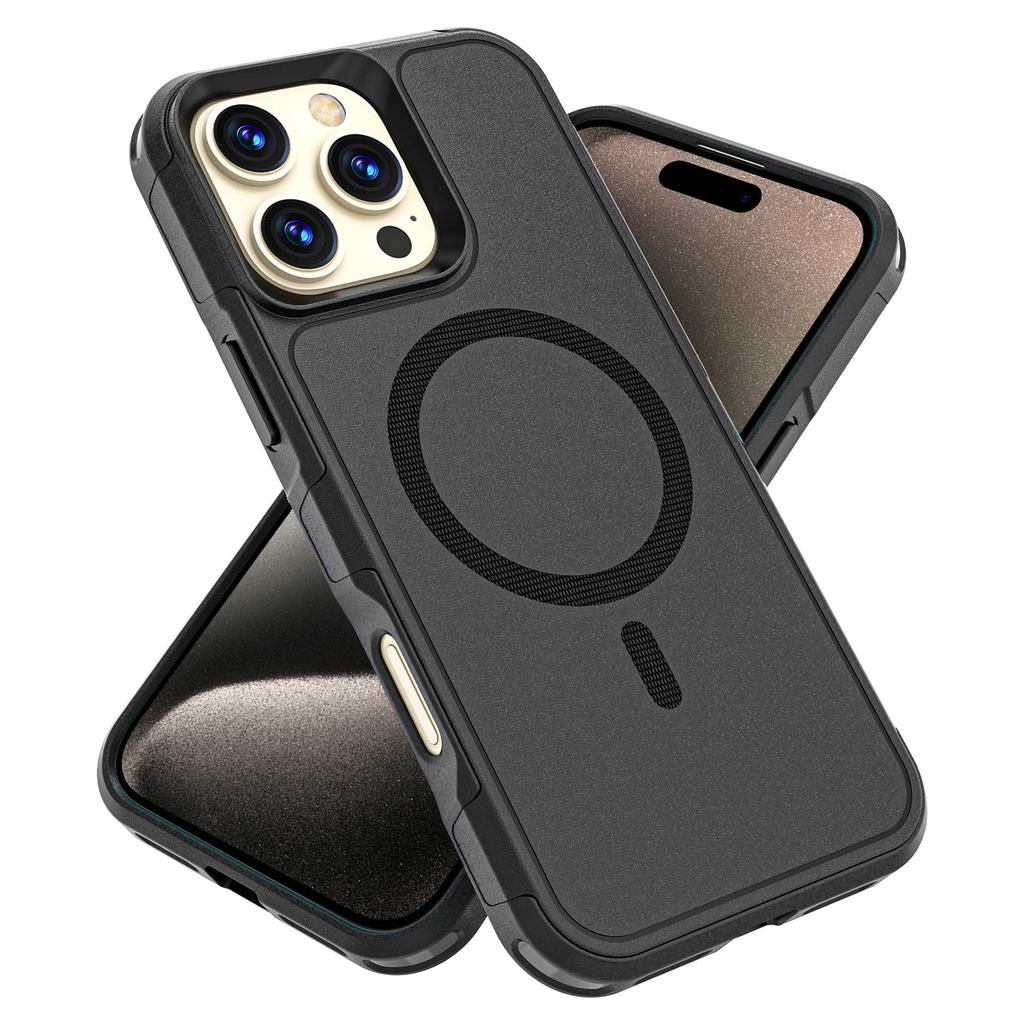 For iPhone 16 Pro Max Case Compatible with MagSafe PC + TPU Anti-drop Phone Cover