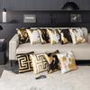 Velvet Soft Gold Throw Pillowcovers Foil Home Decorative Throw Cushion Cases 45X45 Cm For Sofa Car Couch Bedroom