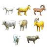 8pcs Kids Mini Simulation Goat Sheep Animal Model Toy Action Figure Home Decor A