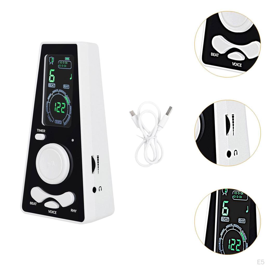 Electronic Digital Metronome Beat Speed Adjust Tuner Volume Control for Piano Drums