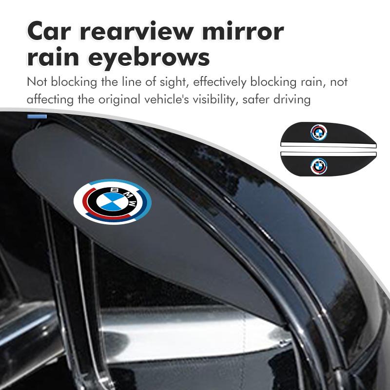2pcs Carbon Car Rearview Mirror Rain Eyebrow Blocker Sun Visor For BMW X3 X5 M5 M3 E46 E90 E60 F10 E39 F30 E36 G30 E87 E70