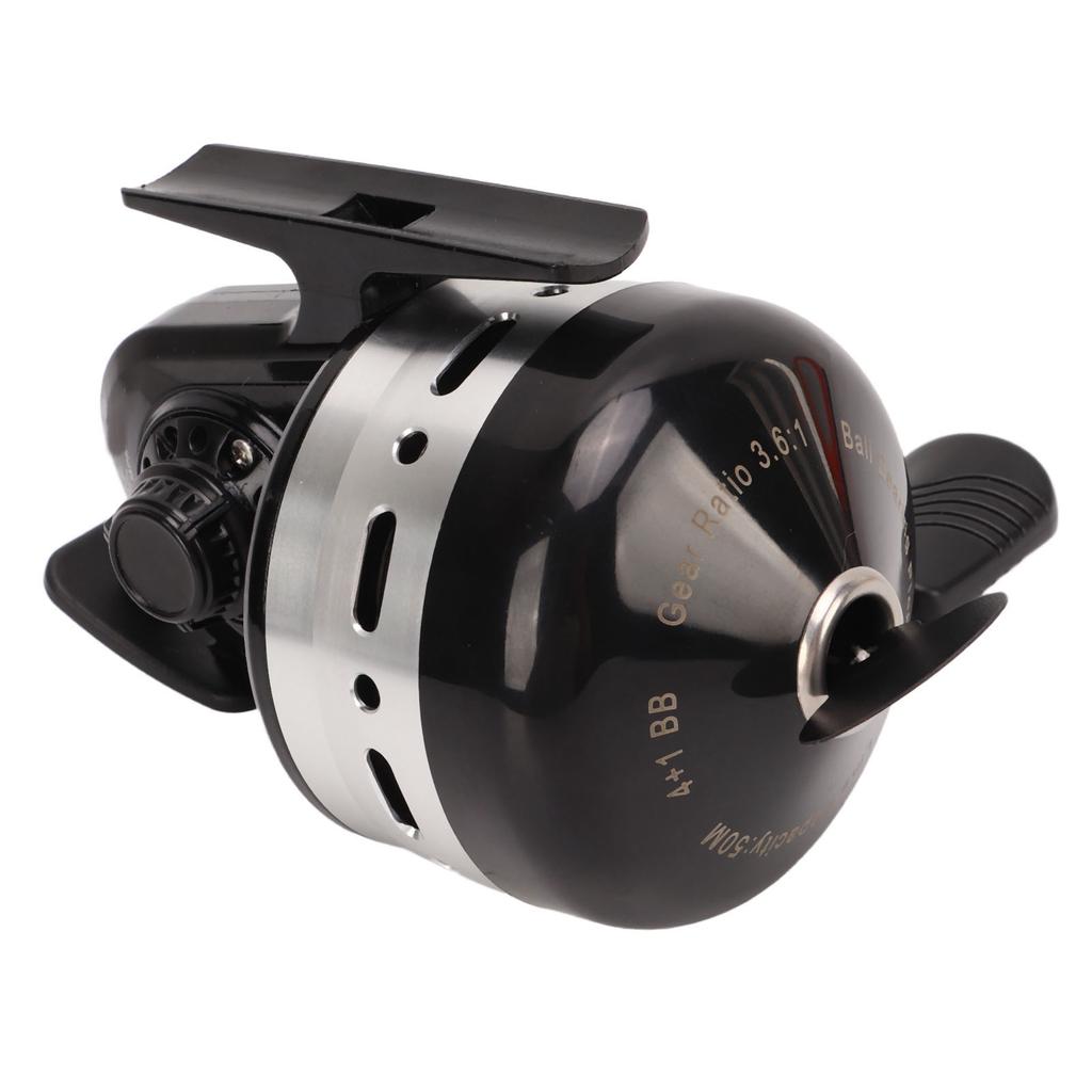 Fishing Spinning Reel Stainless Steel Metal Black 3.6:1 Gear Ratio Baitcasting Fishing Reel for Freshwater Saltwater