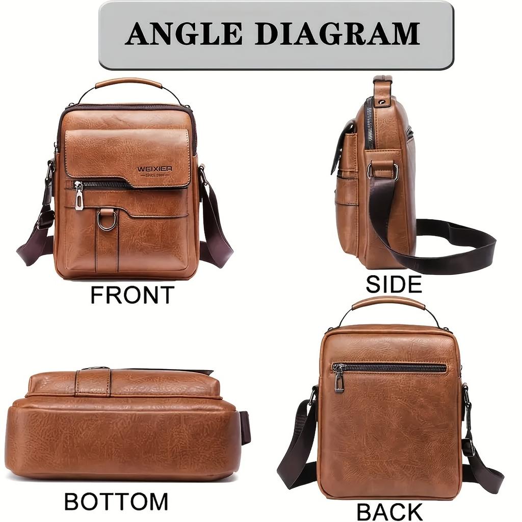 Crossbody Bag Women'S Shoulder Bag Vintage Leather Vertical Hand Business Women'S Casual Leather Bag Satchel Bag For Women