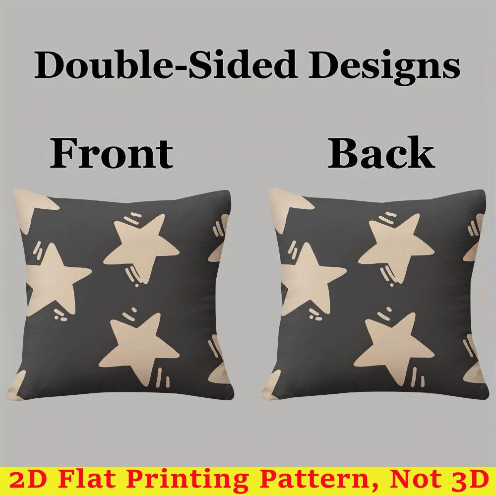 Retro Star square Jacquard Pillow Cover for Sofa Office Waist Cushion Cover Home Decorative Pillowcase