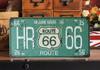 MT Evocon Route 66 Series Tin Set of 6 License Plates Signs,